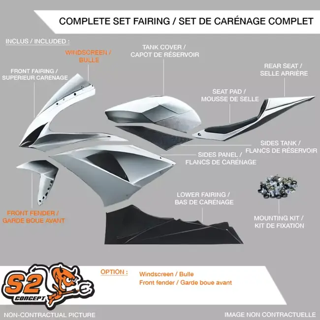 s2 concept Race Fairing Kit Yamaha R7 (2022+)