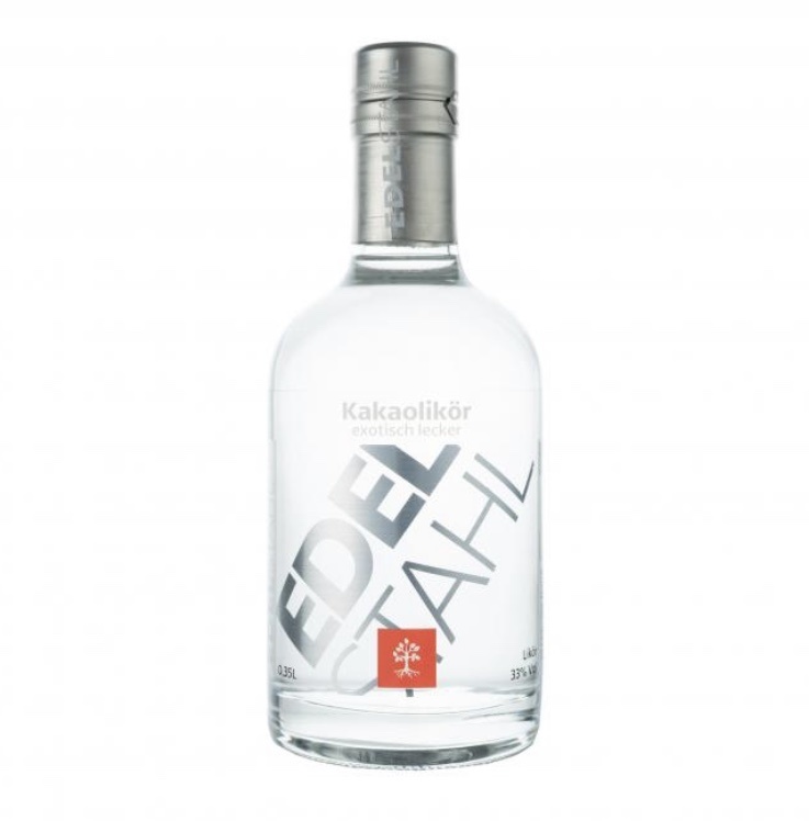 Edelstahl CocoaLiquor 0,35l with 30 Vol. Alcohol (56,87€/Liter