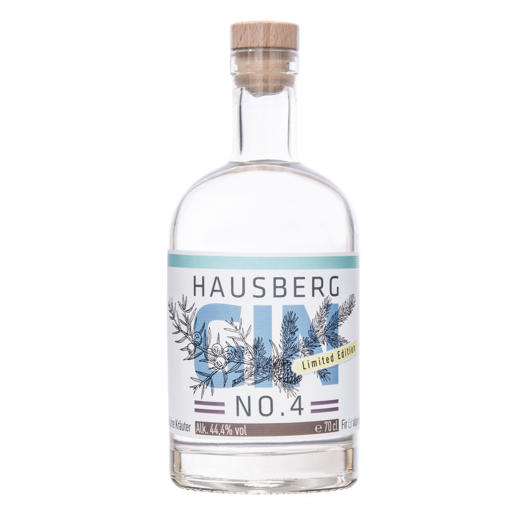 Hausberg Gin No.4 Limited Edition 44,4 herbs Whisky Grapefruit w/ & Gin, & Rum % - online Alpine