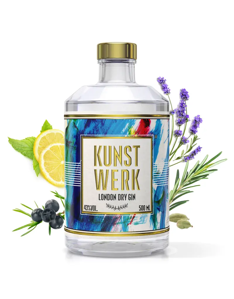 Kunstwerk Gin Kunstwerk London Dry Gin 0,5l mit 43 % vol. - Lavendel & Rosmarin