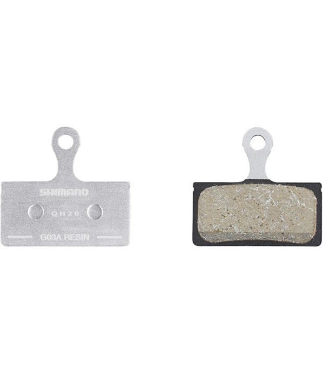 Shimano G03A disc brake pads and spring, alloy backed, resin