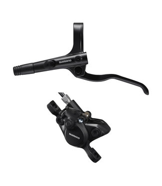 Shimano Shimano BR-MT200 / BL-MT200 bled brake lever/post mount calliper, black, rear left