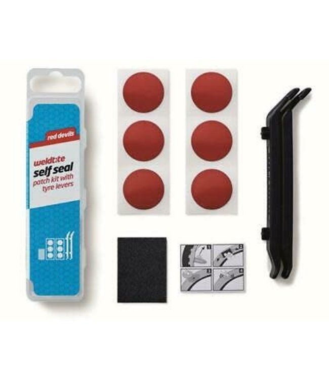 Red Devils Self Seal Patch Kit with Tyre Levers