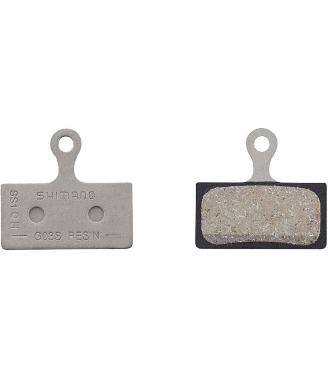 Shimano G03A disc brake pads and spring, alloy backed, resin