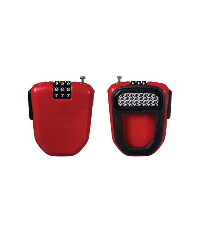 HIPLOK FX WEARABLE RETRACTABLE COMBINATION LOCK: RED 100CM