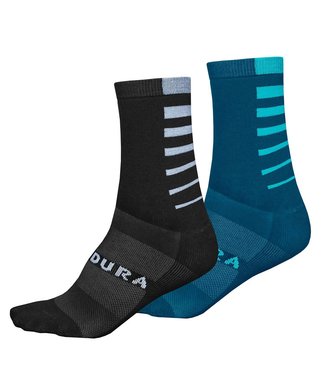 Endura Endura CoolMax® Stripe 2-P Socks, Electric Blue: S-M