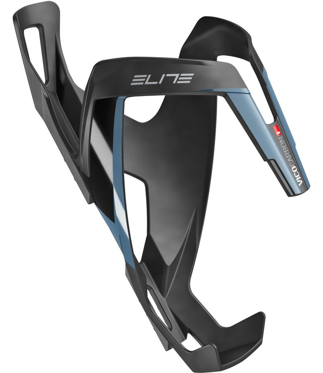 Elite Vico Carbon Bottle Cage Matte Black w/ Blue