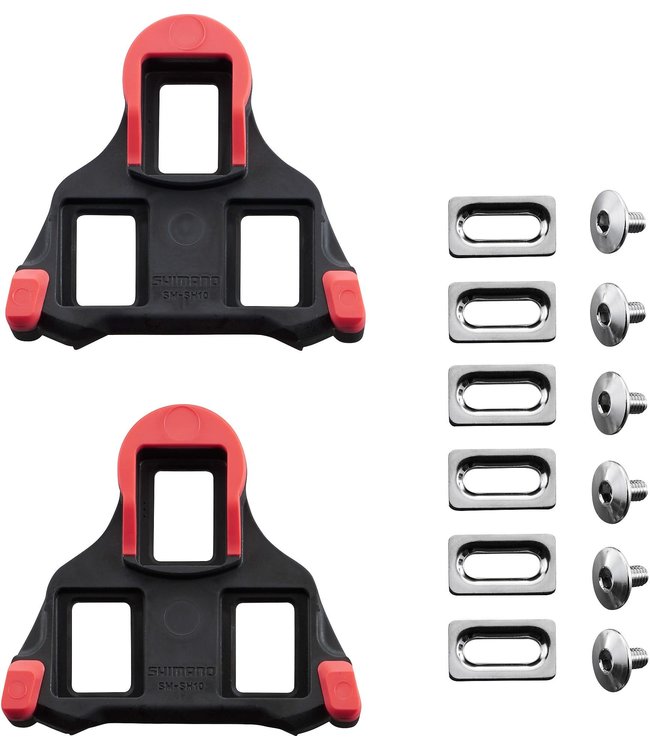 Shimano SM-SH10 SPD SL-Cleats, Fixed, Red Red