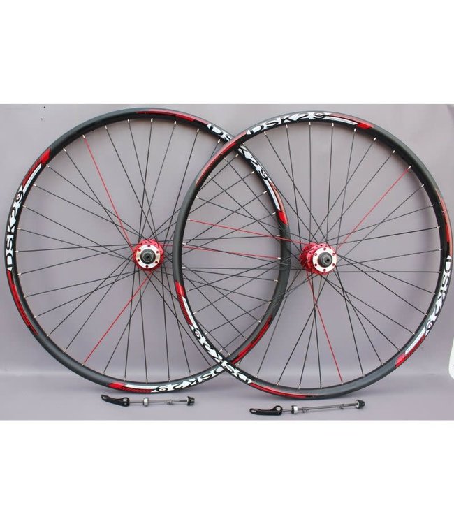 DSK 29er Pair Quick Release 8/9/10 Speed Cassette Disc Red Wheel