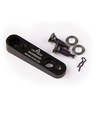 Shimano Spares Disc Brake Adapter for Flat Mount Calliper to Road Flat Frame Mount, for rear 160 mm Black