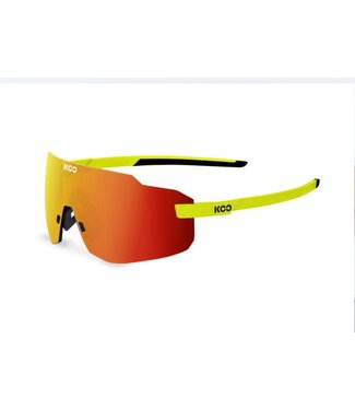 KOO Koo, Supernova, Yellow Flou Frame, Red Mirror Lenses, Uni
