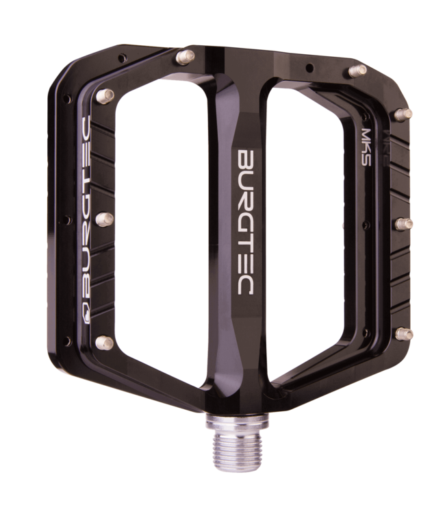Burgtec Penthouse Flat MK5 Pedals - Black - Steel Axle