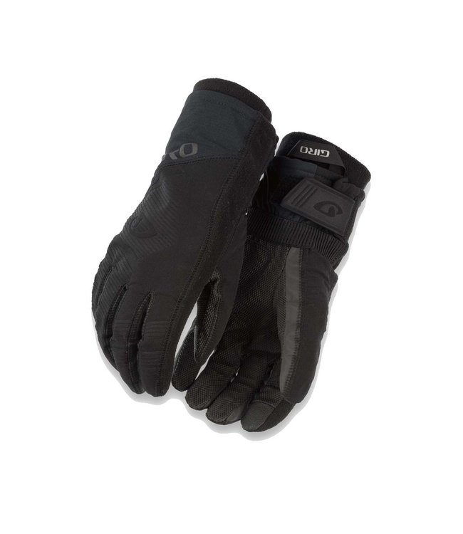 GIRO PROOF WATERPROOF WINTER GLOVES: BLACK S