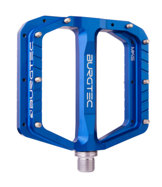Burgtec Burgtec Penthouse Flat MK5 Pedals - Deep Blue - Steel Axle
