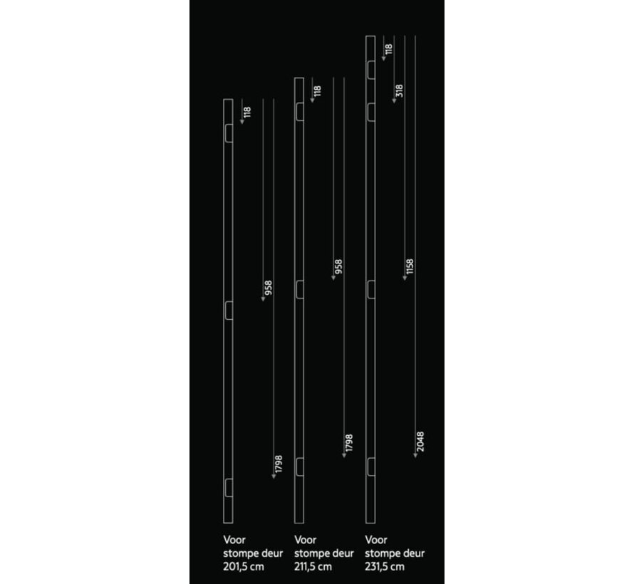 Austria binnendeur liniedør Lodret