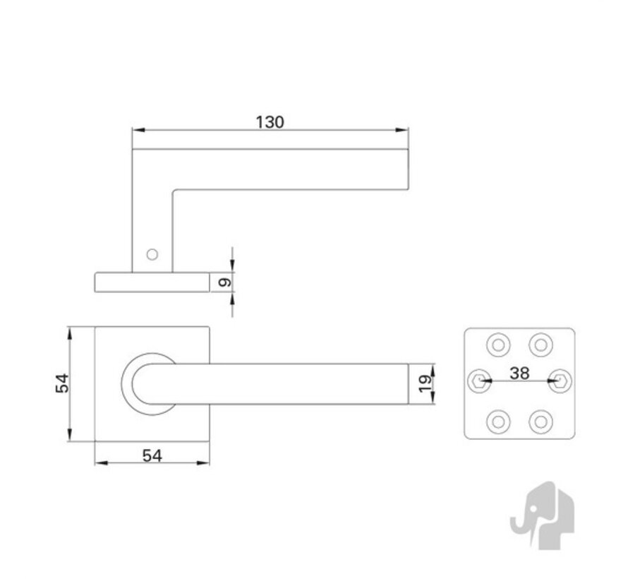 Best Buy deurklink 204V -Mat RVS
