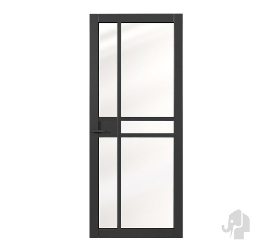 Austria binnendeur Nero Legno Imola 88x231,5  Blank Glas