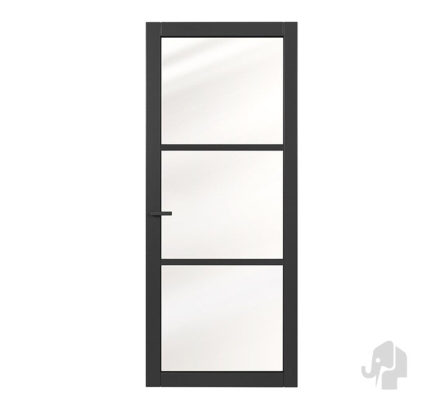 Austria binnendeur Nero Legno Genova 88x231,5 Blank Glas