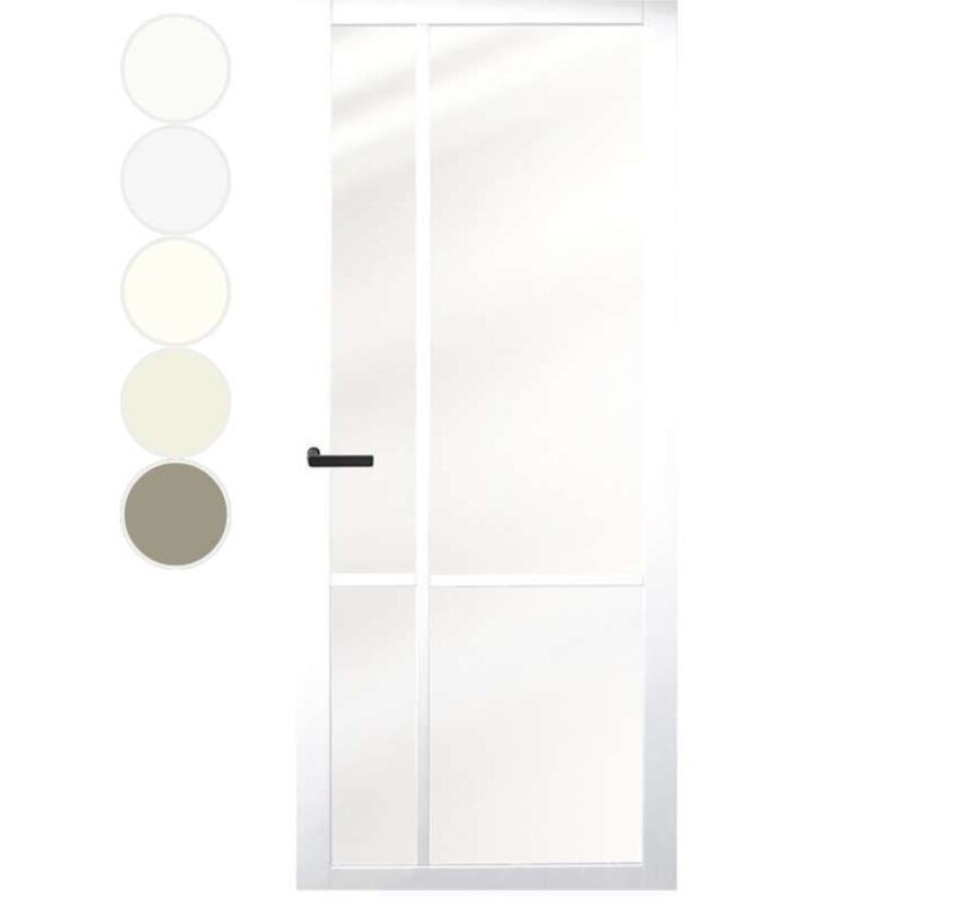 Austria binnendeur Nero Legno Asti White 93x257,5 Blank glas