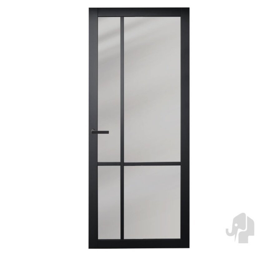 Austria binnendeur Nero Legno Asti 83x201,5 Rookglas