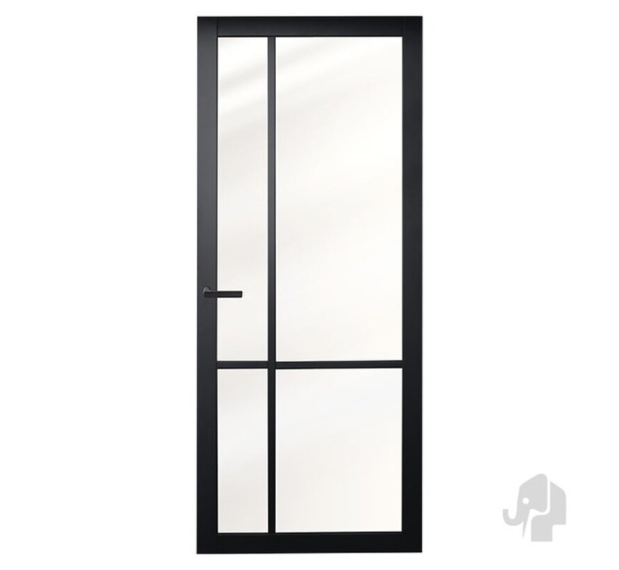 Austria binnendeur Nero Legno Asti 88x211,5 Blank Glas