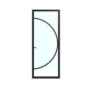 Skantrae  Skantrae binnendeur SSL 14513(afgelakt) Blank glas 93x231,5 Stomp Rechts