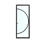 Skantrae binnendeur SSL 14513(afgelakt) Blank glas 93x231,5 Stomp Rechts