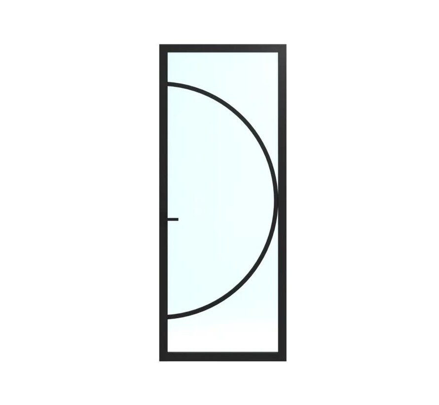 Skantrae binnendeur SSL 14513(afgelakt) Blank glas 93x231,5 Stomp Rechts