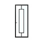 Skantrae binnendeur SSL 4516 blankglas 93x231,5 stomp