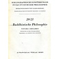 Francke Verlag Bern Bibliographische Einführungen in das Studium der Philosophie:  Buddhistische Philosophie, von R. Regamey