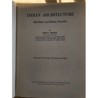 Taraporevala Bombay Indian Archtecture (Buddhist and Hindu Periods), by Percy Brown