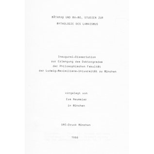 Uni Druck München Matarah und Ma-Mo, Studien zur Mythologie des Lamaismus, von Eva Neumaier