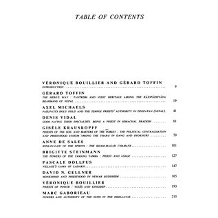 Ecole des Hautes Etudes en Sciences Sociales Paris Prêtrise, Pouvoir et Autorité en Himalaya, ed. par V. Bouiller, G. Toffin
