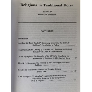 SBS Monographs Copenhagen Religions in Traditional Korea, ed. by Henrik H. Sorensen