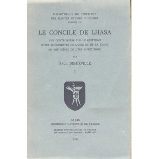Imprimerie Nationale, Paris Le Concile de Lhasa, par Paul Demiéville