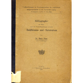 J. C. Hinrichs'sche Buchhandlung Leipzig Bibliographie Buddhismus und Christentum, von Hans Haas
