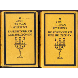 Otto Reichl Verlag, Darmstadt Das Reisetagebuch eines Philosophen, von Graf Hermann Keyserling