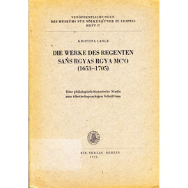 Akademie Verlag Die Werke des Regenten Sans Rgyas Rgya Mc'o, von Kristina Lange