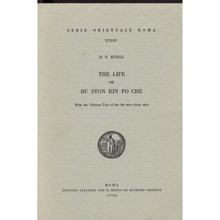Istituto Italiano per il Medio ed Estremo Oriente The Life of Bu Ston Rin Po Che,  by D. S. Ruegg