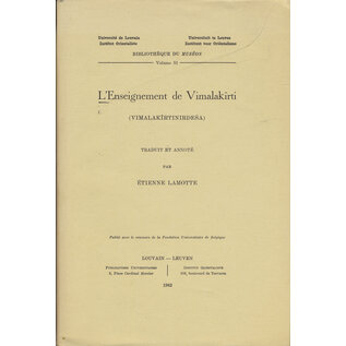 Université de Louvain L' Enseignement de Vimalakirti, traduit et annoté par Etienne Lamotte