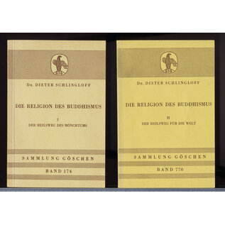 Walter de Gruiter & Co. Berlin Die Religion des Buddhismus, von Dieter Schlingloff (2 Bände)