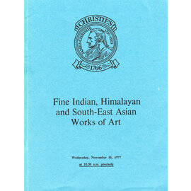 Christie's Christie's: Fine Indian, Himalayan and Sout-East Asian Works of Art. Catalogue Nov 16, 1977