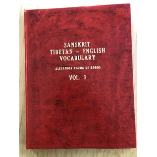 Sri Satguru Publications Sanskrit-Tibetan-English Vocabulary, by Alexander Csoma de Koros