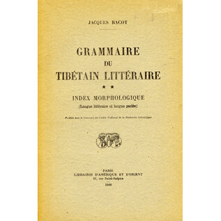 Librairie D'Amerique et D'Orient Maisonneuve Grammaire du Tibétain Litteraire, par Jacques Bacot