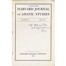 Harvard Journal Mortuary Customs at SaSkya, Tibet (Offprint), by Turrell Wylie