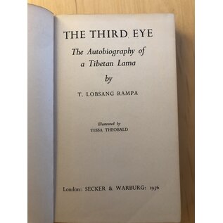 Secker & Warburg London The Third Eye, by Lobsang Rampa