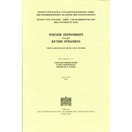Verlag der Österreichischen Akademie der Wissenschaften Wiener Zeitschrift für die Kunde Südasiens Band XLV (2001), von Gerhard Oberhammer et al