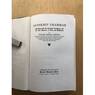 Harvard University Press Sanskrit Grammar, by William Dwight Whitney
