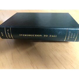 The Pali Text Society London Introduction to Pali, by A.K. Warder