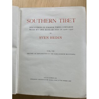 Lithographic Institute of the General Staff of the Swedish Army, Stockholm Southern Tibet (Volume VII), by Sven Hedin